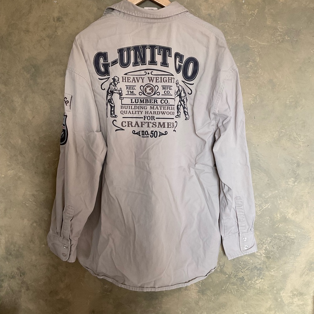 Vintage Y2K G-Unit Double-sided Cotton Canvas Button Down Shirt Shacket